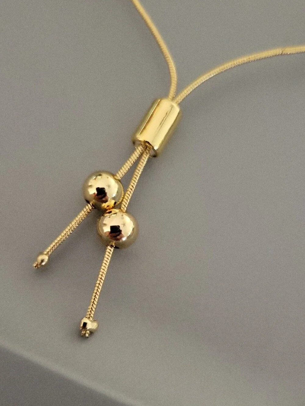 Tri-Tone Beaded Adjustable Bracelet - Gold, Silver & Rose Gold